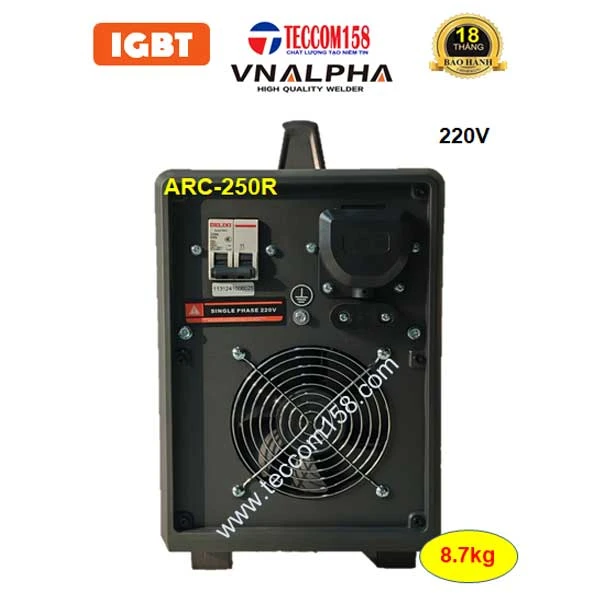 VNALPHA ARC-250R input 220v cấu hình 6 BO 4 IGBT đầu tiên tại VN hàn que 2.5-5.0mm kết hợp TIG LIFT