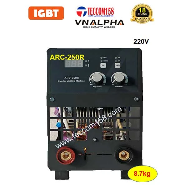 VNALPHA ARC-250R input 220v cấu hình 6 BO 4 IGBT đầu tiên tại VN hàn que 2.5-5.0mm kết hợp TIG LIFT