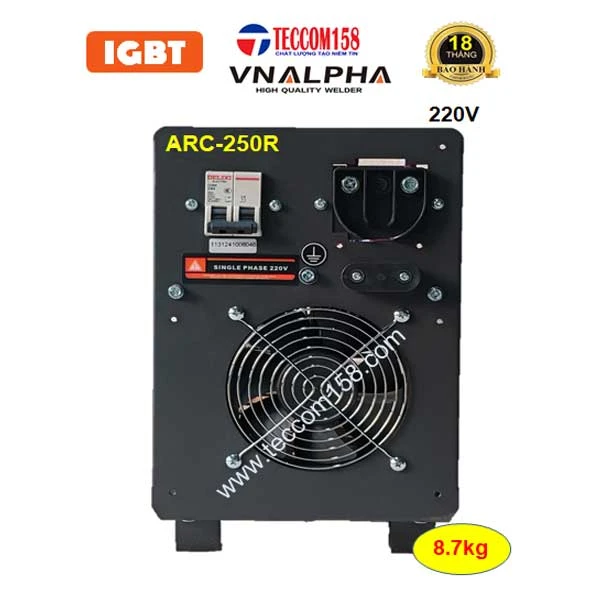 VNALPHA ARC-250R input 220v cấu hình 6 BO 4 IGBT đầu tiên tại VN hàn que 2.5-5.0mm kết hợp TIG LIFT