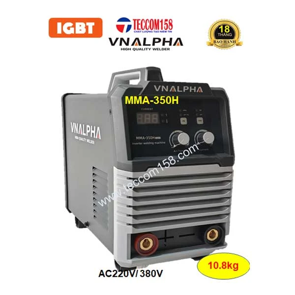 VNALPHA MMA-350H CẤU HÌNH 6 BO 4IGBT ĐẦU TIÊN TẠI VIỆT NAM, DẢI ĐIỆN RỘNG, HÀN QUE 2.5-5.0MM,  2 CHẾ ĐỘ MMA+ TIG LIFT