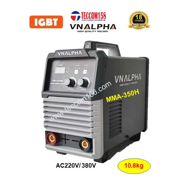 VNALPHA MMA-350H CẤU HÌNH 6 BO 4IGBT ĐẦU TIÊN TẠI VIỆT NAM, DẢI ĐIỆN RỘNG, HÀN QUE 2.5-5.0MM,  2 CHẾ ĐỘ MMA+ TIG LIFT