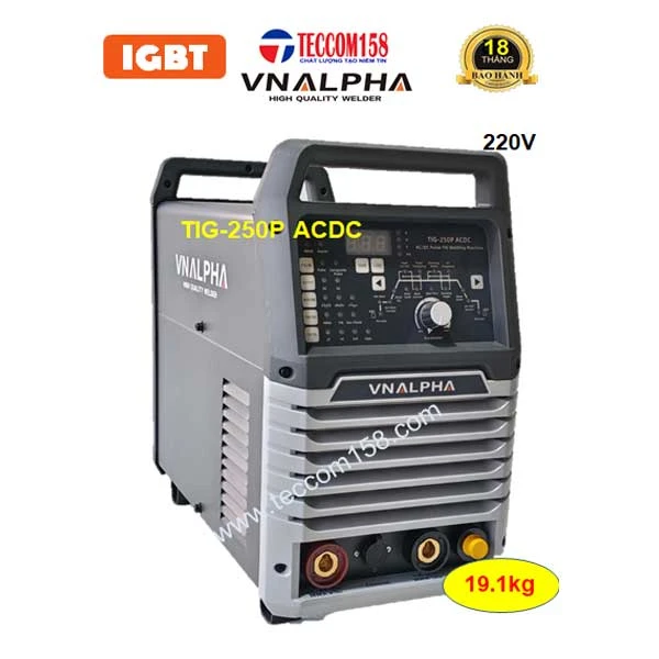 VNALPHA TIG-250P ACDC input 220V CẤU HÌNH 6 BO IGBT ĐẦU TIÊN TẠI VIỆT NAM