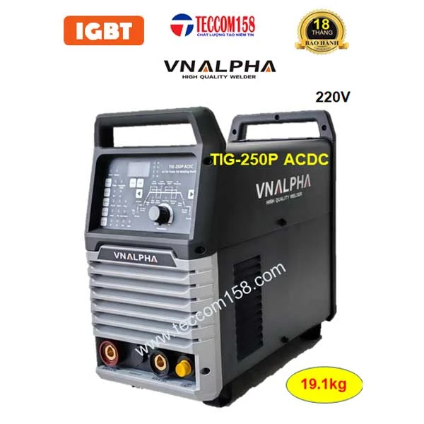 VNALPHA TIG-250P ACDC input 220V CẤU HÌNH 6 BO IGBT ĐẦU TIÊN TẠI VIỆT NAM