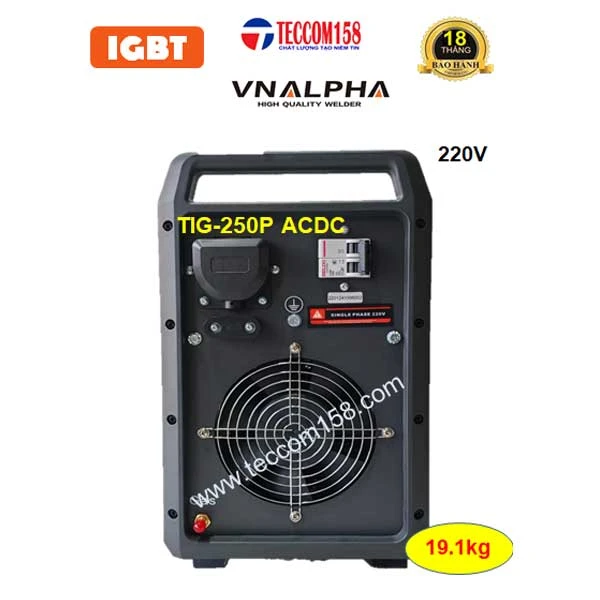 VNALPHA TIG-250P ACDC input 220V CẤU HÌNH 6 BO IGBT ĐẦU TIÊN TẠI VIỆT NAM