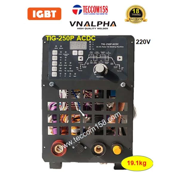 VNALPHA TIG-250P ACDC input 220V CẤU HÌNH 6 BO IGBT ĐẦU TIÊN TẠI VIỆT NAM