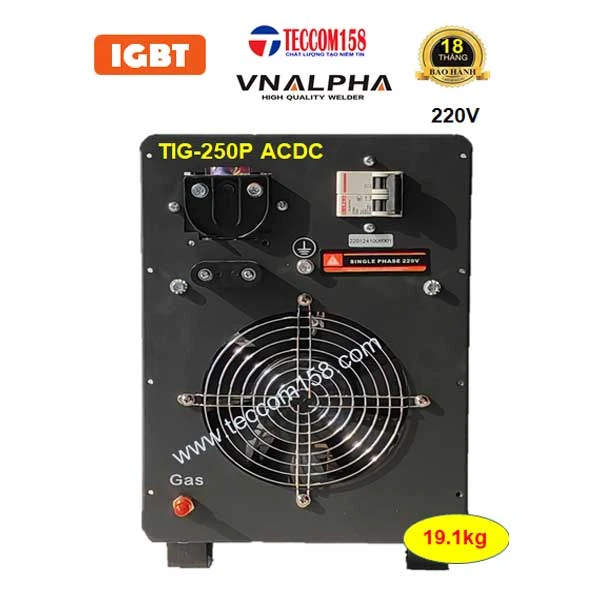 VNALPHA TIG-250P ACDC input 220V CẤU HÌNH 6 BO IGBT ĐẦU TIÊN TẠI VIỆT NAM