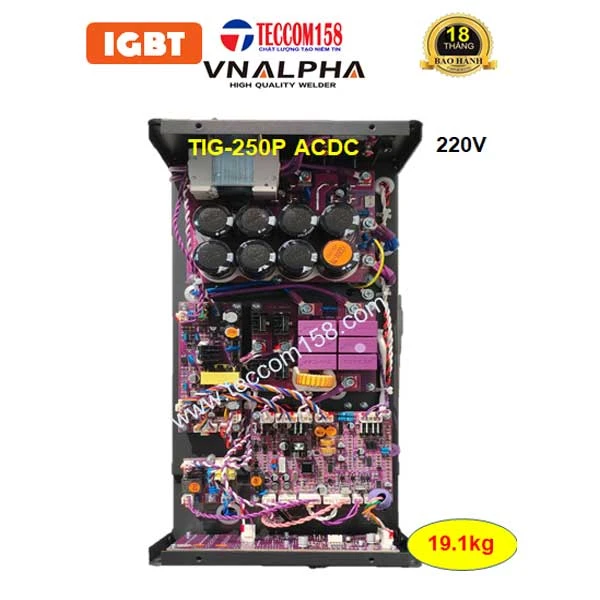 VNALPHA TIG-250P ACDC input 220V CẤU HÌNH 6 BO IGBT ĐẦU TIÊN TẠI VIỆT NAM