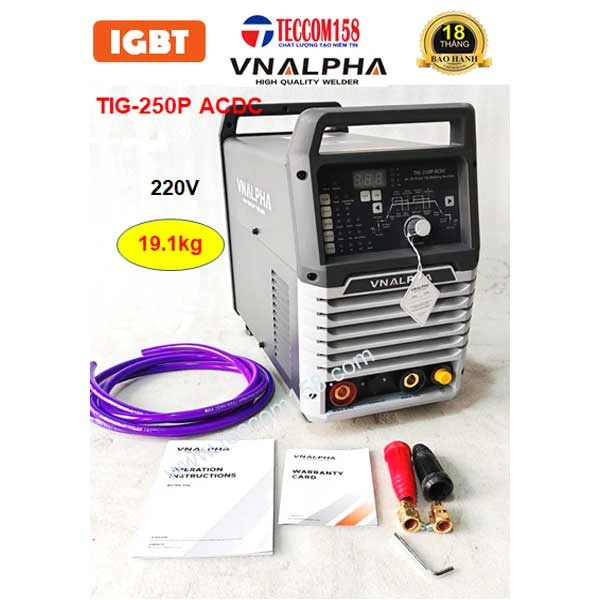 VNALPHA TIG-250P ACDC input 220V CẤU HÌNH 6 BO IGBT ĐẦU TIÊN TẠI VIỆT NAM